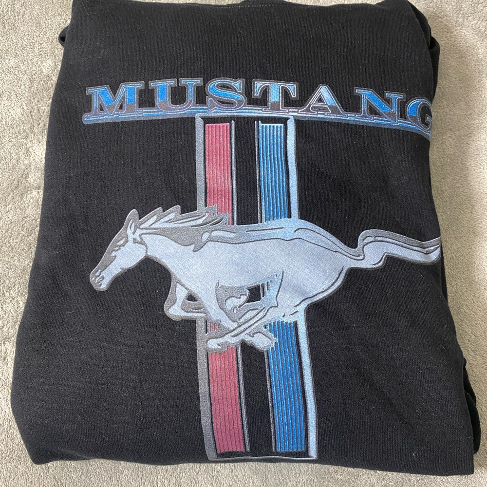 Mens Black Ford Mustang 2XL Classic Hoodie - Picture 11 of 14